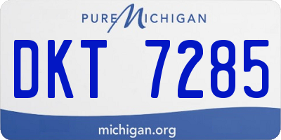 MI license plate DKT7285