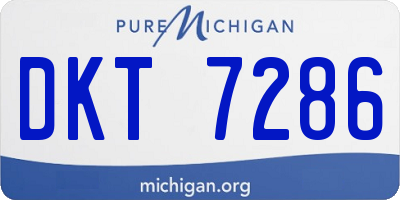 MI license plate DKT7286