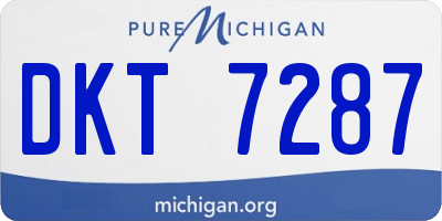 MI license plate DKT7287