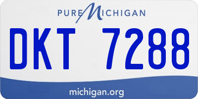 MI license plate DKT7288