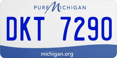 MI license plate DKT7290