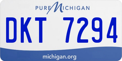 MI license plate DKT7294