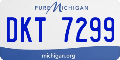 MI license plate DKT7299