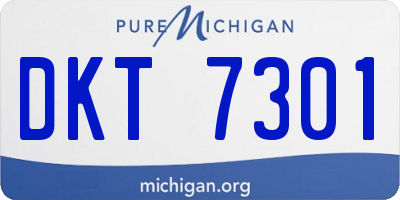 MI license plate DKT7301