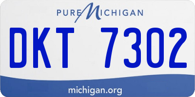 MI license plate DKT7302