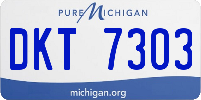 MI license plate DKT7303