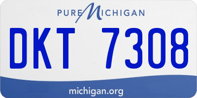 MI license plate DKT7308