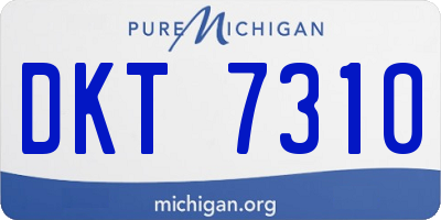 MI license plate DKT7310