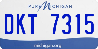 MI license plate DKT7315