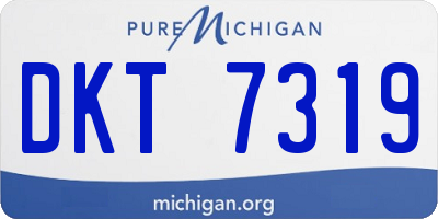 MI license plate DKT7319