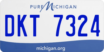 MI license plate DKT7324