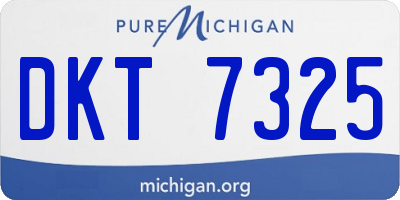 MI license plate DKT7325