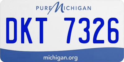 MI license plate DKT7326
