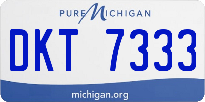 MI license plate DKT7333