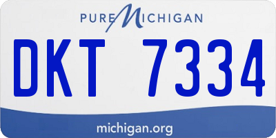 MI license plate DKT7334