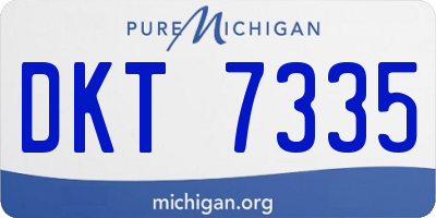 MI license plate DKT7335
