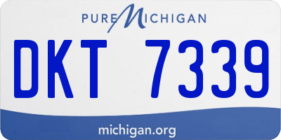 MI license plate DKT7339