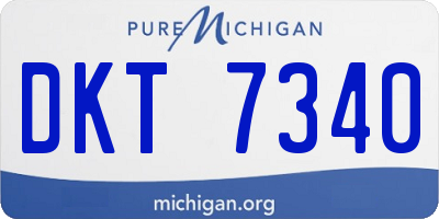 MI license plate DKT7340