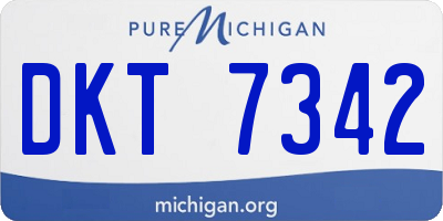 MI license plate DKT7342