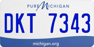 MI license plate DKT7343