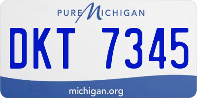 MI license plate DKT7345