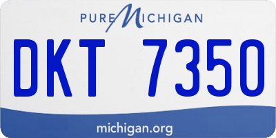 MI license plate DKT7350