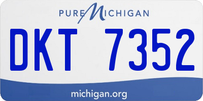 MI license plate DKT7352