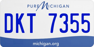 MI license plate DKT7355