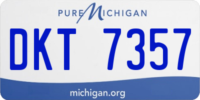 MI license plate DKT7357