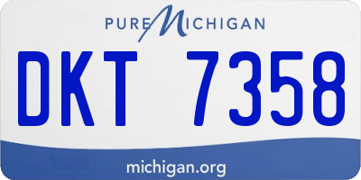 MI license plate DKT7358