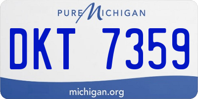 MI license plate DKT7359