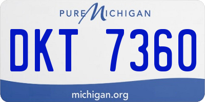 MI license plate DKT7360
