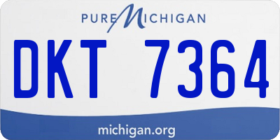 MI license plate DKT7364