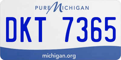 MI license plate DKT7365