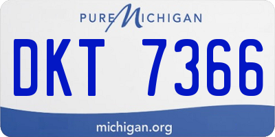 MI license plate DKT7366