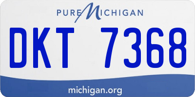 MI license plate DKT7368