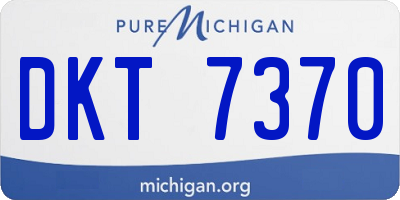 MI license plate DKT7370