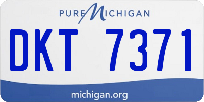 MI license plate DKT7371