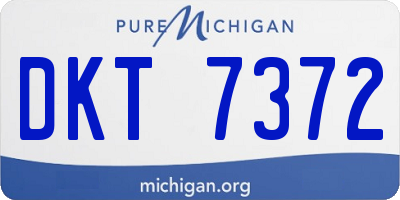 MI license plate DKT7372