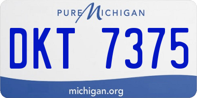 MI license plate DKT7375