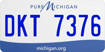 MI license plate DKT7376
