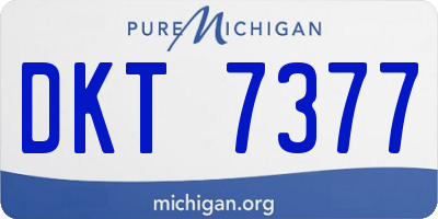 MI license plate DKT7377
