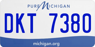 MI license plate DKT7380
