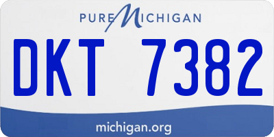 MI license plate DKT7382
