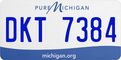 MI license plate DKT7384