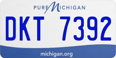 MI license plate DKT7392