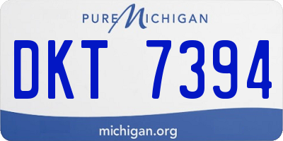 MI license plate DKT7394