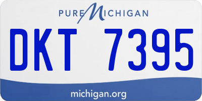 MI license plate DKT7395