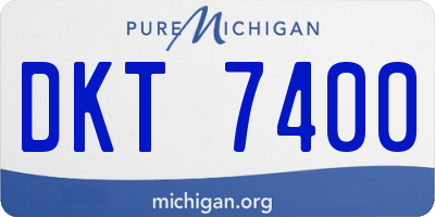 MI license plate DKT7400