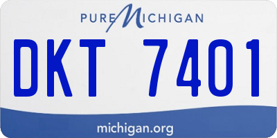 MI license plate DKT7401
